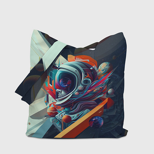 Сумка-шоппер Космос в стиле кубизма / 3D-принт – фото 1