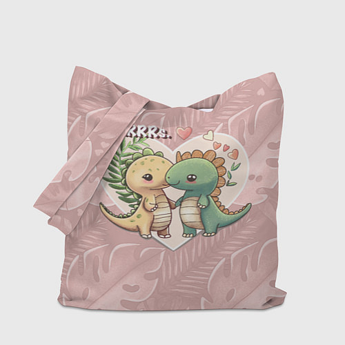 Сумка-шоппер Миссис и Мистр Влюбленные динозавры / 3D-принт – фото 1