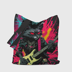 Сумка-шоппер Rocker Cat on a dark background - C-Cats collectio