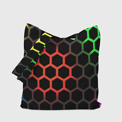 Сумка-шопер Gradient hexagon genshin, цвет: 3D-принт