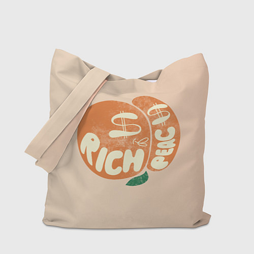 Сумка-шоппер Рич пич - богатый персик / 3D-принт – фото 1