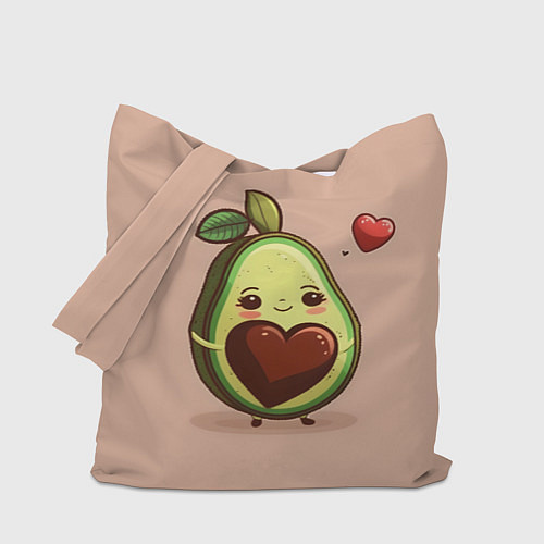 Сумка-шоппер Влюбленная авокадо - парные / 3D-принт – фото 1