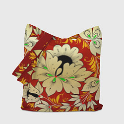 Сумка-шопер Нежный цветок хохлома, цвет: 3D-принт