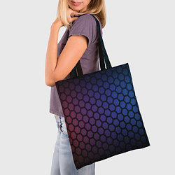 Сумка-шопер Abstract hexagon fon, цвет: 3D-принт — фото 2