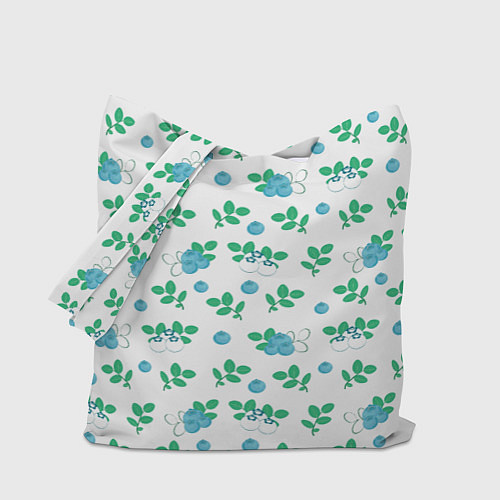 Сумка-шоппер Узор из ягод голубики / 3D-принт – фото 1