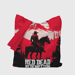 Сумка-шопер Red Dead Redemption, mountain, цвет: 3D-принт