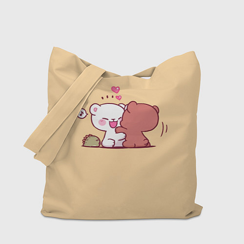 Сумка-шоппер Плюшевые медвежьи объятия / 3D-принт – фото 1