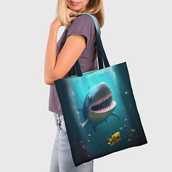 Сумка-шопер Я акула туруру, цвет: 3D-принт — фото 2