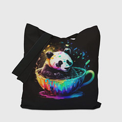 Сумка-шопер Панда в кружке, цвет: 3D-принт
