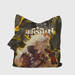 Сумка-шопер Итто Аратаки на фоне монолита камня, цвет: 3D-принт