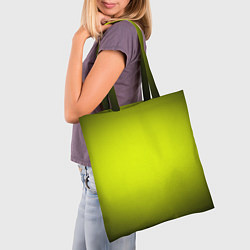 Сумка-шопер Кислотный желтый с градиентом, цвет: 3D-принт — фото 2