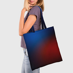 Сумка-шопер Красно синий градиент, цвет: 3D-принт — фото 2