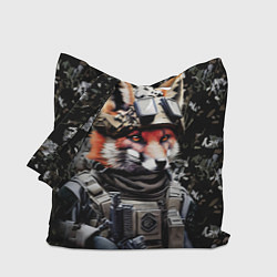 Сумка-шопер Лиса солдат спецназа, цвет: 3D-принт