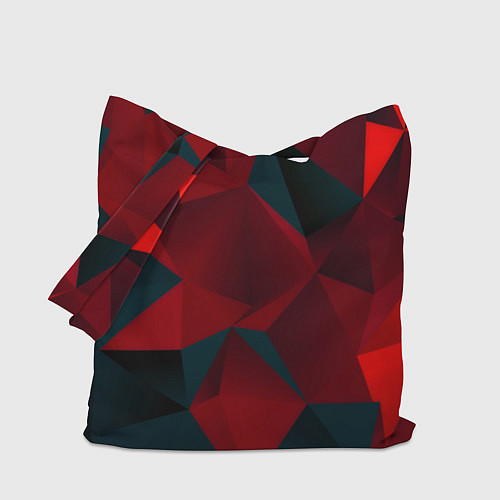 Сумка-шоппер Битва кубов красный и черный / 3D-принт – фото 1