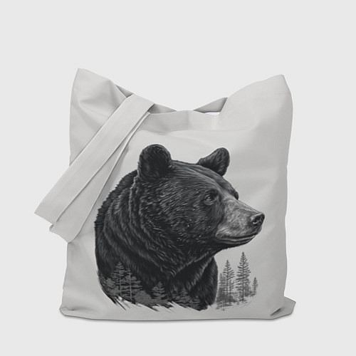 Сумка-шоппер Нарисованный медведь / 3D-принт – фото 1