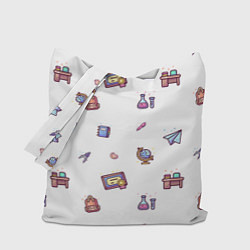 Сумка-шопер Паттерн - школа, цвет: 3D-принт