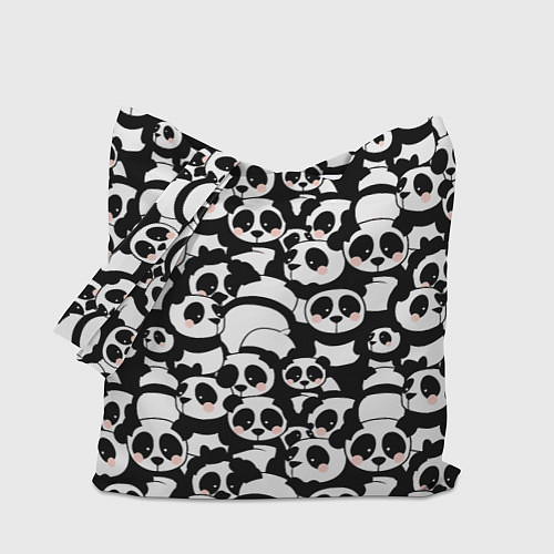 Сумка-шоппер Чёрно-белые панды / 3D-принт – фото 1