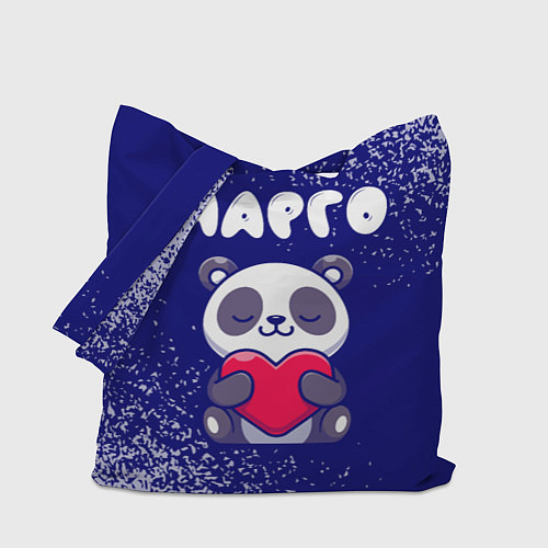 Сумка-шоппер Марго панда с сердечком / 3D-принт – фото 1