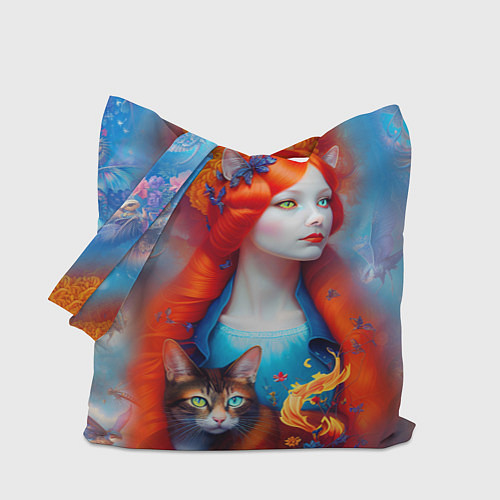 Сумка-шоппер Рыжая Кэт / 3D-принт – фото 1