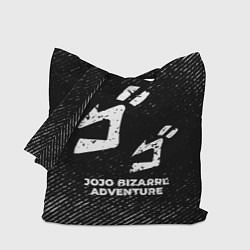 Сумка-шоппер JoJo Bizarre Adventure с потертостями на темном фо