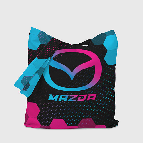 Сумка-шоппер Mazda - neon gradient / 3D-принт – фото 1