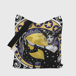 Сумка-шоппер Древняя богиня Никс и рамка в стиле модерн с луной