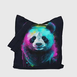 Сумка-шоппер Панда в неоновых красках
