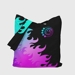 Сумка-шопер Blink 182 неоновый огонь, цвет: 3D-принт