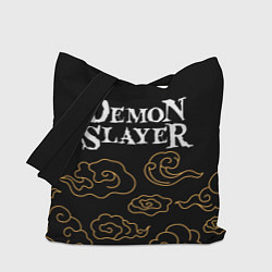 Сумка-шопер Demon Slayer anime clouds, цвет: 3D-принт