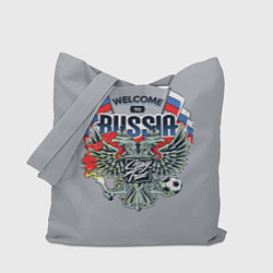 Сумка-шопер Welcome to Russia - футбол, цвет: 3D-принт