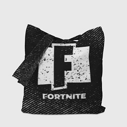 Сумка-шопер Fortnite с потертостями на темном фоне, цвет: 3D-принт