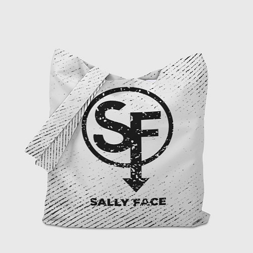 Сумка-шоппер Sally Face с потертостями на светлом фоне / 3D-принт – фото 1