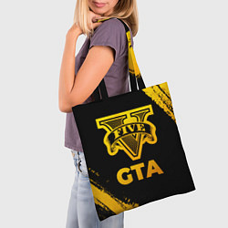 Сумка-шопер GTA - gold gradient, цвет: 3D-принт — фото 2