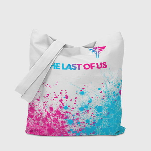 Сумка-шоппер The Last Of Us neon gradient style: символ сверху / 3D-принт – фото 1