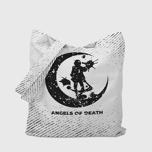 Сумка-шоппер Angels of Death с потертостями на светлом фоне / 3D-принт – фото 1