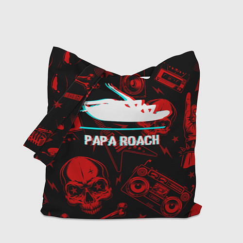 Сумка-шоппер Papa Roach rock glitch / 3D-принт – фото 1