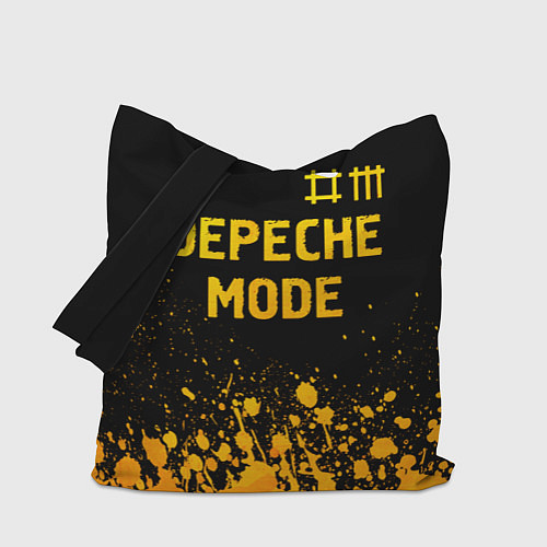 Сумка-шоппер Depeche Mode - gold gradient: символ сверху / 3D-принт – фото 1