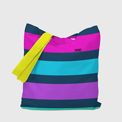Сумка-шоппер Разноцветные неоновые полосы