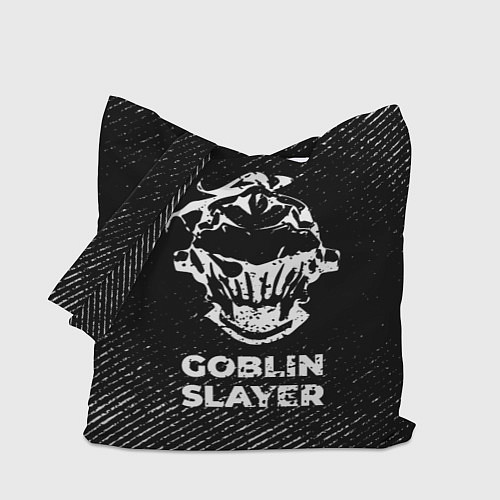 Сумка-шоппер Goblin Slayer с потертостями на темном фоне / 3D-принт – фото 1