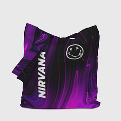 Сумка-шопер Nirvana violet plasma, цвет: 3D-принт