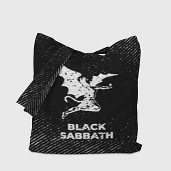 Сумка-шопер Black Sabbath с потертостями на темном фоне, цвет: 3D-принт