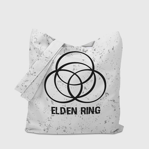 Сумка-шоппер Elden Ring glitch на светлом фоне / 3D-принт – фото 1