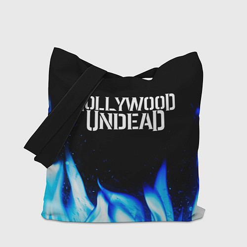 Сумка-шоппер Hollywood Undead blue fire / 3D-принт – фото 1