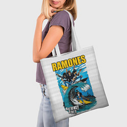 Сумка-шопер Ramones rock away beach, цвет: 3D-принт — фото 2