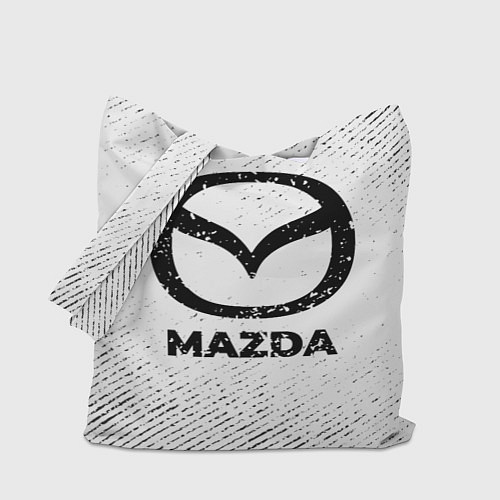 Сумка-шоппер Mazda с потертостями на светлом фоне / 3D-принт – фото 1