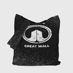 Сумка-шоппер Great Wall с потертостями на темном фоне