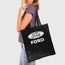 Сумка-шопер Ford с потертостями на темном фоне, цвет: 3D-принт — фото 2