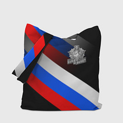 Сумка-шопер Пограничные войска - флаг РФ, цвет: 3D-принт