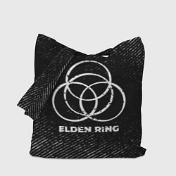 Сумка-шопер Elden Ring с потертостями на темном фоне, цвет: 3D-принт