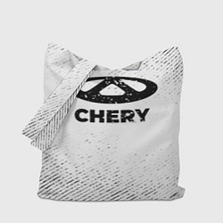 Сумка-шопер Chery с потертостями на светлом фоне, цвет: 3D-принт